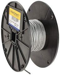 Value Collection - 1/8" Diam, Aircraft Cable - 1,760 Lb Breaking Strength, 7 x 19 Strand Core - All Tool & Supply