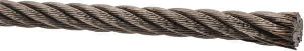 Value Collection - 1/4" Diam, Aircraft Cable - 6,400 Lb Breaking Strength, 7 x 19 Strand Core - All Tool & Supply