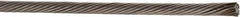 Value Collection - 3/32" Diam, Aircraft Cable - 1,200 Lb Breaking Strength, 1 x 19 Single Strand - All Tool & Supply