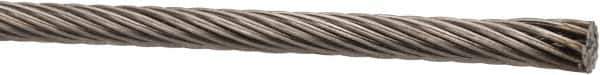 Value Collection - 3/16" Diam, Aircraft Cable - 4,700 Lb Breaking Strength, 1 x 19 Single Strand - All Tool & Supply