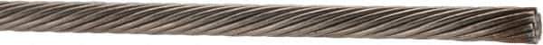 Value Collection - 1/8" Diam, Aircraft Cable - 2,100 Lb Breaking Strength, 1 x 19 Single Strand - All Tool & Supply