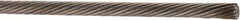 Value Collection - 1/8" Diam, Aircraft Cable - 2,100 Lb Breaking Strength, 1 x 19 Single Strand - All Tool & Supply