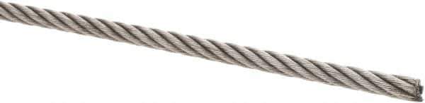 Value Collection - 1/4" Diam, Steel Wire Rope - 4,940 Lb Breaking Strength, 6 x 19 IWRC - All Tool & Supply