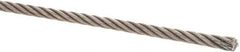 Value Collection - 1/4" Diam, Steel Wire Rope - 5,300 Lb Breaking Strength, 6 x 19 IWRC - All Tool & Supply