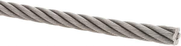 Value Collection - 1/2" Diam, Steel Wire Rope - 20,700 Lb Breaking Strength, 6 x 19 IWRC - All Tool & Supply