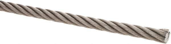 Value Collection - 3/8" Diam, Steel Wire Rope - 10,980 Lb Breaking Strength, 6 x 37 IWRC - All Tool & Supply