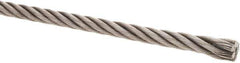 Value Collection - 3/8" Diam, Steel Wire Rope - 11,800 Lb Breaking Strength, 6 x 37 IWRC - All Tool & Supply