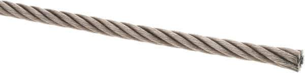 Value Collection - 1/4" Diam, Steel Wire Rope - 5,300 Lb Breaking Strength, 6 x 37 IWRC - All Tool & Supply