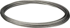 Value Collection - 5/16" Diam, Galvanized Steel Wire Rope - 9,800 Lb Breaking Strength, 7 x 19 Strand Core - All Tool & Supply