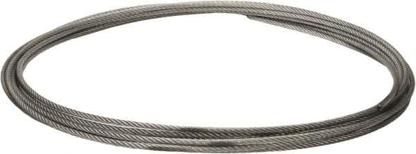 Value Collection - 5/16" Diam, Galvanized Steel Wire Rope - 9,800 Lb Breaking Strength, 7 x 19 Strand Core - All Tool & Supply