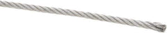 Value Collection - 3/16" Diam, Galvanized Steel Wire Rope - 4,200 Lb Breaking Strength, 7 x 19 Strand Core - All Tool & Supply