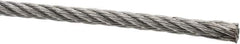 Value Collection - 5/32" Diam, Aircraft Cable - 2,600 Lb Breaking Strength, 7 x 7 Strand Core - All Tool & Supply