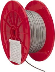 Value Collection - 3/32" Diam, Aircraft Cable - 920 Lb Breaking Strength, 7 x 7 Strand Core - All Tool & Supply