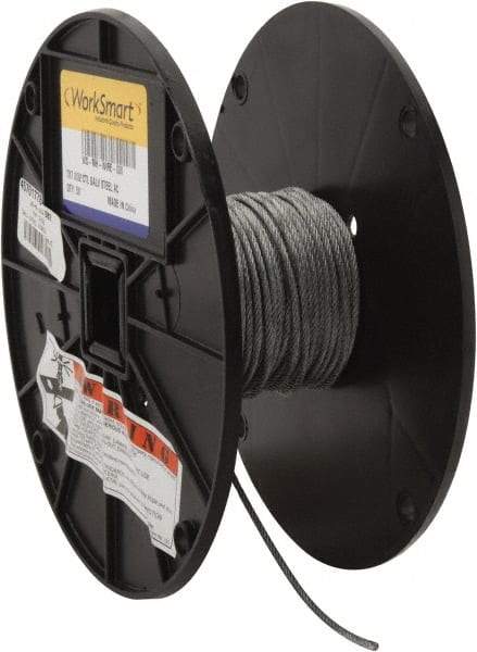 Value Collection - 3/32" Diam, Aircraft Cable - 920 Lb Breaking Strength, 7 x 7 Strand Core - All Tool & Supply