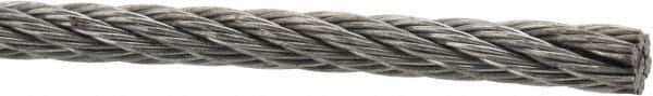 Value Collection - 1/4" Diam, Aircraft Cable - 6,100 Lb Breaking Strength, 7 x 7 Strand Core - All Tool & Supply