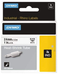 Dymo - 1" Wide x 60" Long, White Heat Shrinkable Polyolefin Label Printer Cartridge - For RHINO 6000, 6500 - All Tool & Supply