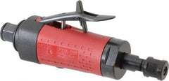 Chicago Pneumatic - 1/4" Collet, Straight Handle, Straight Air Die Grinder - 25,000 RPM, Rear Exhaust, 197 CFM, 0.4 hp, 6.21 bar, 1/4 NPT - All Tool & Supply