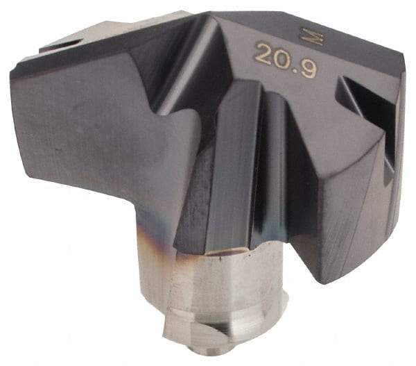 Iscar - Series ICM, 20.9mm Diam Grade IC908 140° Replaceable Drill Tip - Carbide, TiAlN Finish, 20 Seat Size - All Tool & Supply