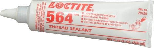 Loctite - 250 mL Tube, Off-White, Low Strength Paste Threadlocker - Series 564, 72 Hour Full Cure Time, Hand Tool, Heat Removal - All Tool & Supply