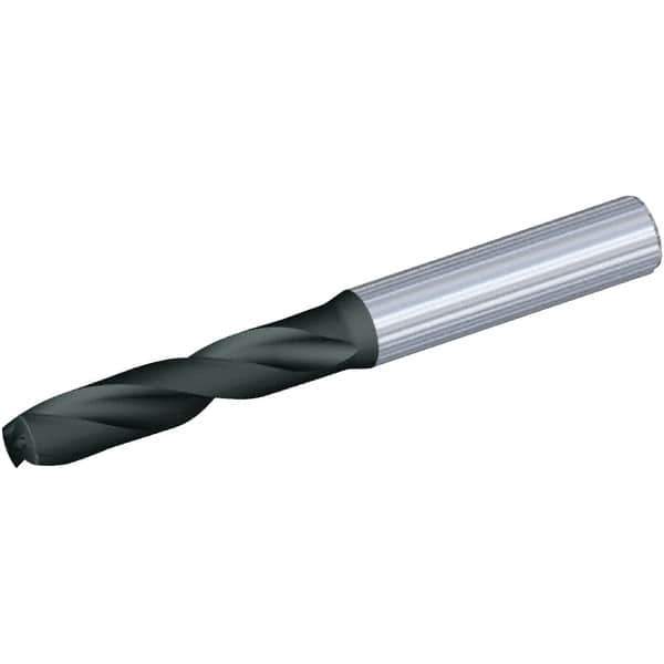 Kennametal - 19.8mm 140° Spiral Flute Solid Carbide Screw Machine Drill Bit - Multilayer TiAlN Finish, Right Hand Cut, 79mm Flute Length, 131mm OAL, Standard Point, Straight Shank, Through Coolant - All Tool & Supply