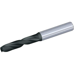 Kennametal - 19.8mm 140° Spiral Flute Solid Carbide Screw Machine Drill Bit - Multilayer TiAlN Finish, Right Hand Cut, 79mm Flute Length, 131mm OAL, Standard Point, Straight Shank, Through Coolant - All Tool & Supply