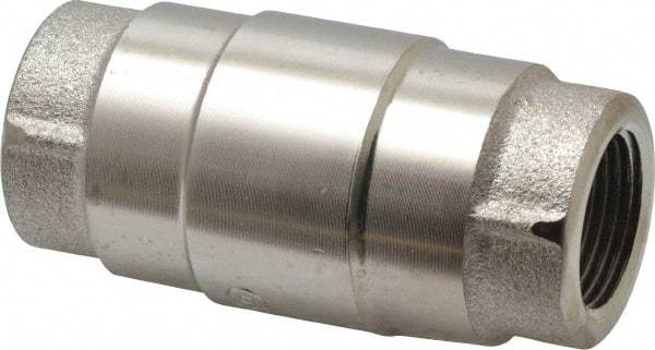 Strataflo - 3/4" Nickel Plated Brass Check Valve - Inline, FNPT x FNPT, 400 WOG - All Tool & Supply