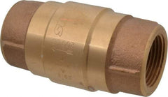 Strataflo - 1" Brass Check Valve - Inline, FNPT x FNPT, 200 WOG - All Tool & Supply