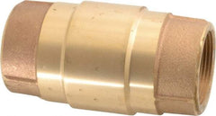 Strataflo - 1-1/2" Brass Check Valve - Inline, FNPT x FNPT, 200 WOG - All Tool & Supply