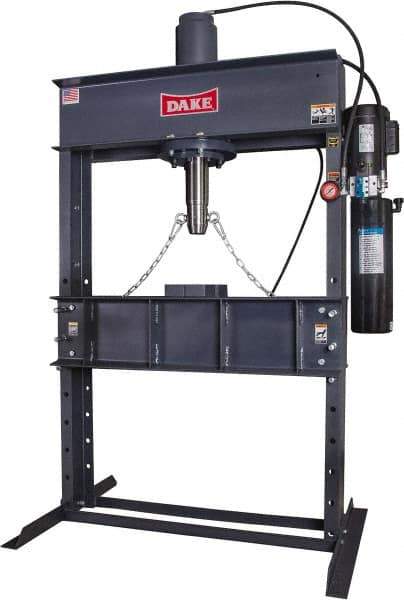 Dake - 50 Ton Hydraulic Shop Press - 16 Inch Stroke, 2 HP, Single Phase - All Tool & Supply