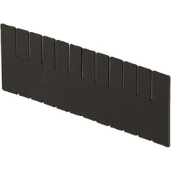 LEWISBins+ - 11-1/4" High, Black Bin Divider - Use with DC3120, Long Side Measures 11.3" Tall - All Tool & Supply