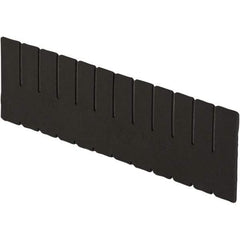 LEWISBins+ - 4-3/8" High, Black Bin Divider - Use with DC2050, Long Side Measures 4.4" Tall - All Tool & Supply