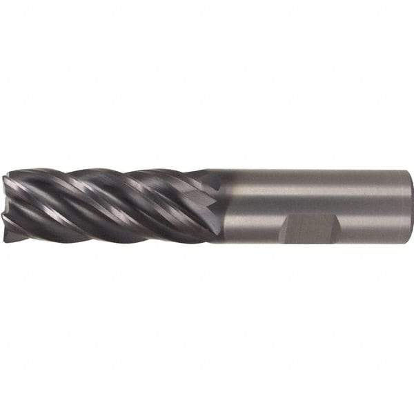 Kennametal - 3/4", 5 Flute, Single End, Solid Carbide, 0.06" Corner Radius End Mill - 4" OAL, 30° Helix, Right Hand Flute, 1-1/2" LOC, Right Hand Cut - All Tool & Supply