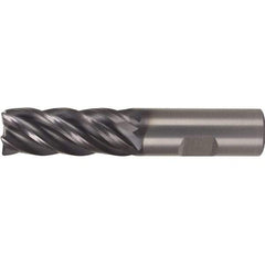 Kennametal - 1/2", 5 Flute, Single End, Solid Carbide, 0.12" Corner Radius End Mill - 3" OAL, 30° Helix, Right Hand Flute, 1-1/4" LOC, Right Hand Cut - All Tool & Supply