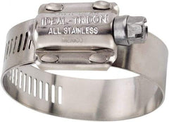 IDEAL TRIDON - SAE Size 212, 1-1/4 to 2-1/8" Diam, Stainless Steel High Torque Worm Drive Clamp - 5/8" Wide, Material Grade 304, Series 60 - All Tool & Supply