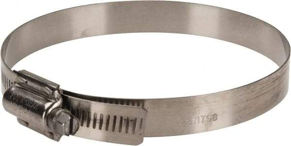 IDEAL TRIDON - SAE Size 512, 4-1/4 to 5-1/8" Diam, Stainless Steel High Torque Worm Drive Clamp - 5/8" Wide, Material Grade 304, Series 60 - All Tool & Supply