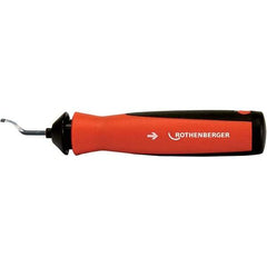 Rothenberger - Bi-Directional Hand Deburring Curved Tool - High Speed Steel Blade, 5" Blade Length, Hole Chamfering - All Tool & Supply