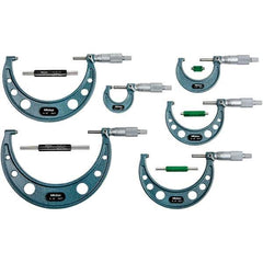 Mitutoyo - Mechanical Outside Micrometer Sets Minimum Measurement (Decimal Inch): 0.0000 Maximum Measurement (Decimal Inch): 6.0000 - All Tool & Supply