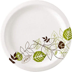 Dixie - Pathways Soak-Proof Shield Paper Plates, 8-1/2" - Green, Burgundy - All Tool & Supply