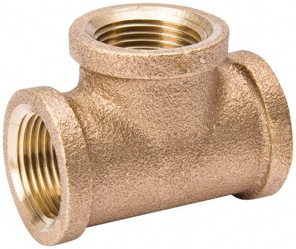 Value Collection - Class 125, 1/2" Internal Pipe, Red Brass Tee - MPT - All Tool & Supply