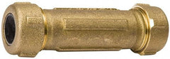 Value Collection - 1/2" Pipe, 3/4" Copper Tube, Brass Compression Pipe Coupling - 125 psi WOG Rating - All Tool & Supply