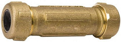 Value Collection - 3/8" Pipe, 1/2" Copper Tube, Brass Compression Pipe Coupling - 125 psi WOG Rating - All Tool & Supply