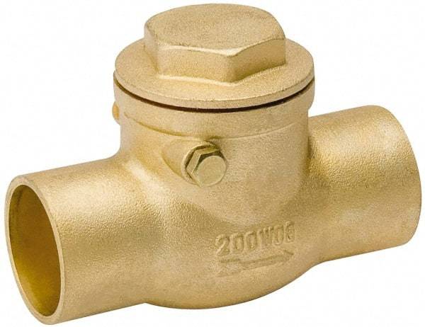 Value Collection - 3/4" Brass Check Valve - Check Swing, C x C, 200 WOG - All Tool & Supply