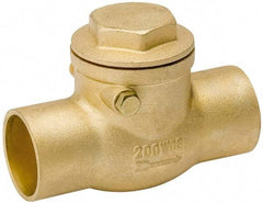 Value Collection - 3/4" Brass Check Valve - Check Swing, C x C, 200 WOG - All Tool & Supply