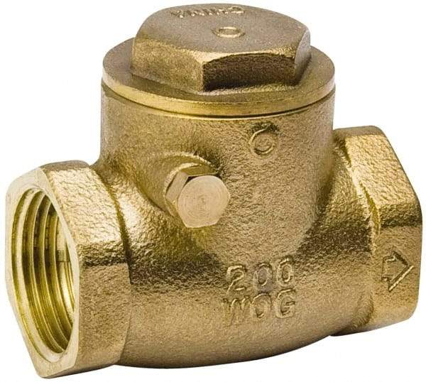 Value Collection - 1-1/2" Brass Check Valve - Check Swing, IPS, 200 WOG - All Tool & Supply