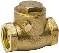 Value Collection - 1-1/4" Brass Check Valve - Check Swing, IPS, 200 WOG - All Tool & Supply