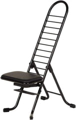 Vestil - 16-3/4" Wide x 21-1/4" Deep x 13" & 34" High, Steel Folding Chair with 1" Padded Seat - Black - All Tool & Supply