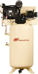 Ingersoll-Rand - 7.5 hp, 80 Gal Stationary Electric Vertical Air Compressor - Three Phase, 175 Max psi, 24 CFM, 460 Volt - All Tool & Supply