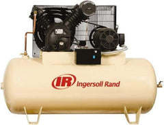 Ingersoll-Rand - 15 hp, 120 Gal Stationary Electric Horizontal Screw Air Compressor - Three Phase, 175 Max psi, 50 CFM, 460 Volt - All Tool & Supply