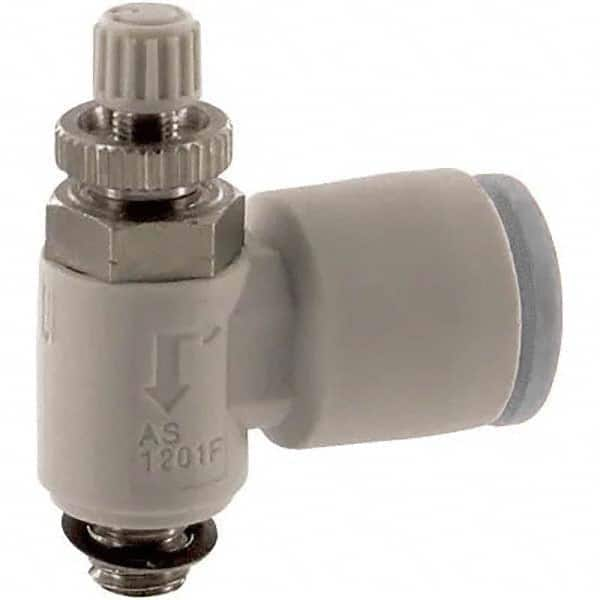 SMC PNEUMATICS - Speed & Flow Control Valves Valve Type: Flow Control Elbow Male Thread Size: 10-32 UNF - All Tool & Supply