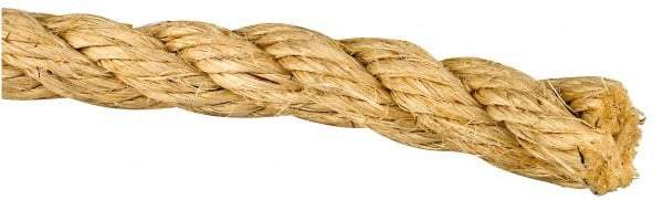 Value Collection - 500' Max Length Sisal Twisted Rope - 1/2" Diam, 213 Lb Capacity - All Tool & Supply